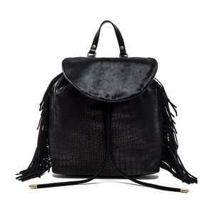 Sam Edelman Fringe Backpack in Black